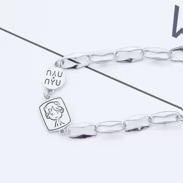 鏤空鍊條卡通人物像×手鍊