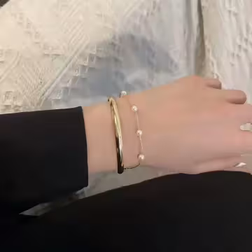 環鍊珍珠×開口手環