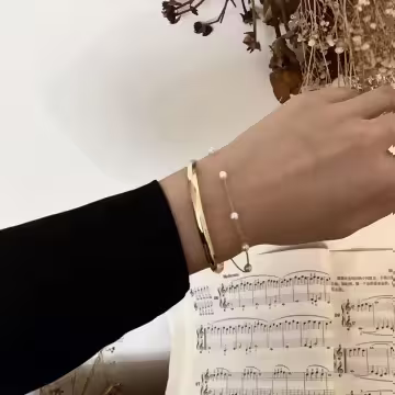 環鍊珍珠×開口手環