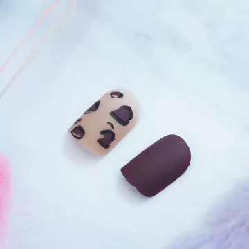 奶茶豹紋棕咖霧面×穿戴式手指甲片×二十四入.avif