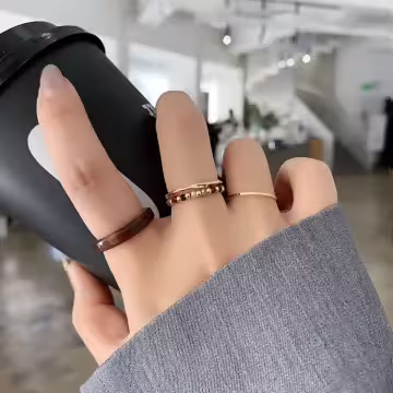 波西米亞串珠壓克力×四套件戒指組×共三色