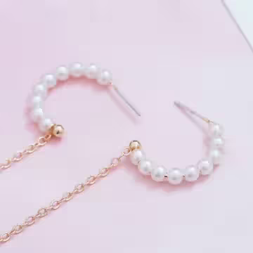 C型珍珠×無線耳機防丟耳環