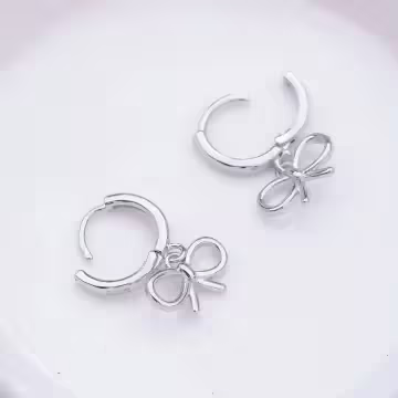 925銀針×極簡蝴蝶結×耳扣