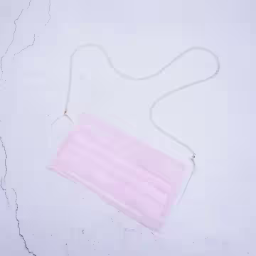 晶透水晶串珠×口罩防丟項鍊