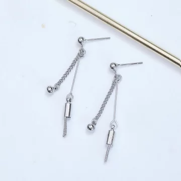 鍊條直桿流蘇×吊墜耳環.avif
