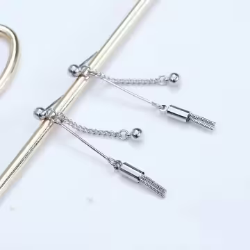 鍊條直桿流蘇×吊墜耳環