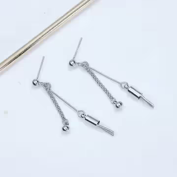 鍊條直桿流蘇×吊墜耳環