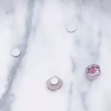 粉紅肉球×磁吸耳夾/裝飾小物