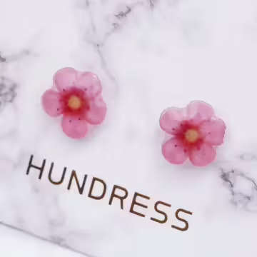 粉紅小花朵×磁吸耳夾/裝飾小物