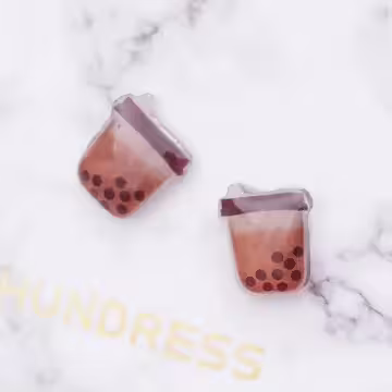 珍珠奶茶×磁吸耳夾/裝飾小物