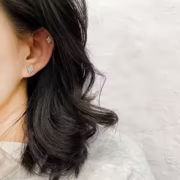 晶鑽三線閃電光×磁吸耳夾/裝飾小物