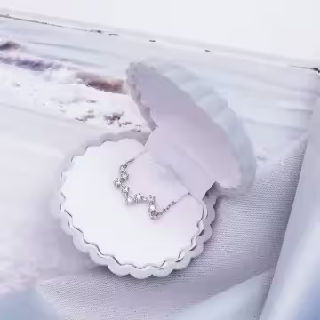 煙灰貝殼×適用項鍊/手鍊/小耳釘×絨布盒