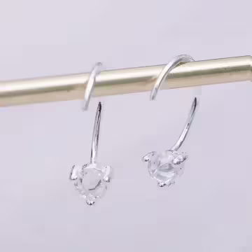 925銀針×三角晶鑽×耳勾×共二色