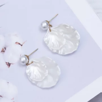 純白簡約珍珠貝殼×吊墜耳環.avif