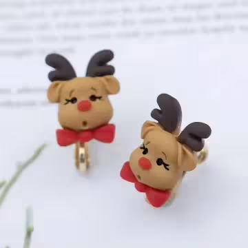小麋鹿好萌×螺旋耳夾