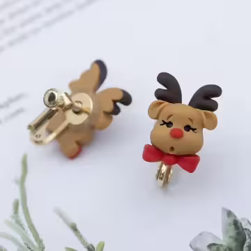 小麋鹿好萌×螺旋耳夾