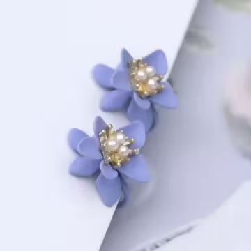 紫薇珍珠×螺旋耳夾