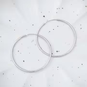 925銀針×極簡光面大圓圈×耳扣