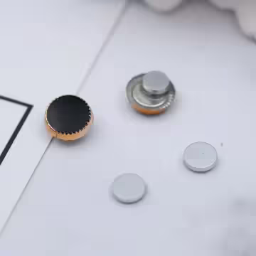 酷黑圓玫瑰金框×磁吸耳夾/裝飾小物