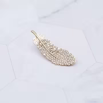 珍珠晶鑽羽毛剪刀海洋×六套件髮夾組