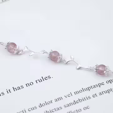 925銀飾×莓晶枝芽×手鍊