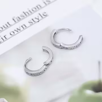 925銀針×羅馬數字×耳扣