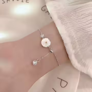 925銀飾×小白雛菊×抽拉手鍊