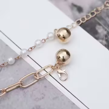 鍊子珍珠大金球×腳鍊