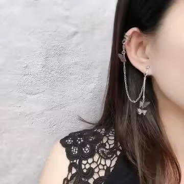 長桿蝴蝶飛×單邊耳骨螺旋耳夾