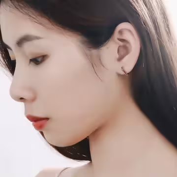 心型簡約紅線×耳扣