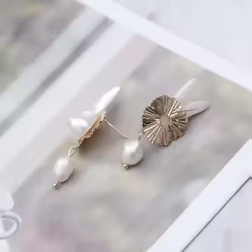 巴洛克珍珠小白兔×耳環