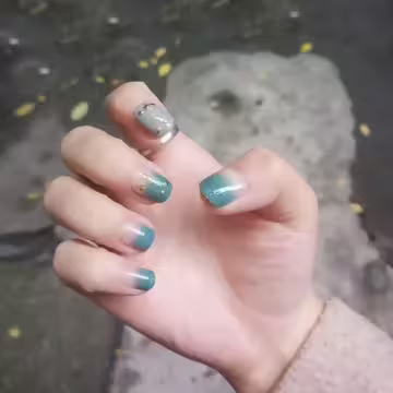 宇宙星象銀粉亮面×穿戴式手指甲片×二十四入