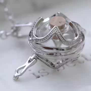 四葉幸運草×薰香玻璃寶瓶×長項鍊