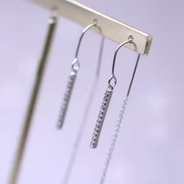 925銀針×U型一字長鑽×耳線