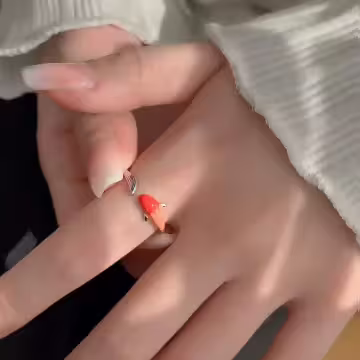 925銀飾×幸運錦鯉×開口戒指