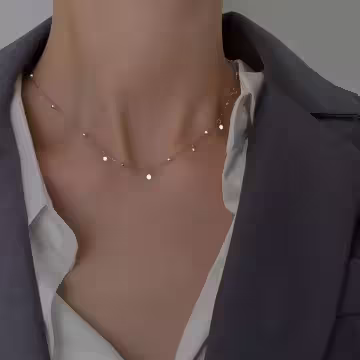 925銀飾×極簡小圓珠×鎖骨項鍊