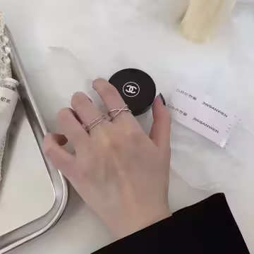 銀色冷淡極簡線條×四套件開口戒指組