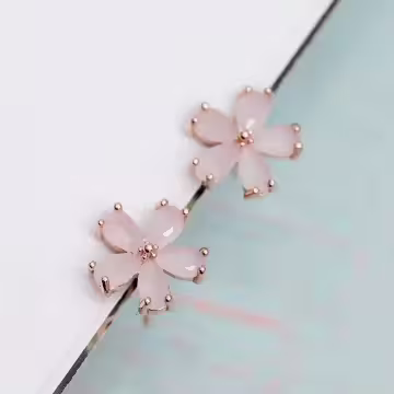 甜心粉小櫻花×耳環