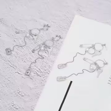 超長別針鑰匙鎖頭工具組×螺旋耳夾