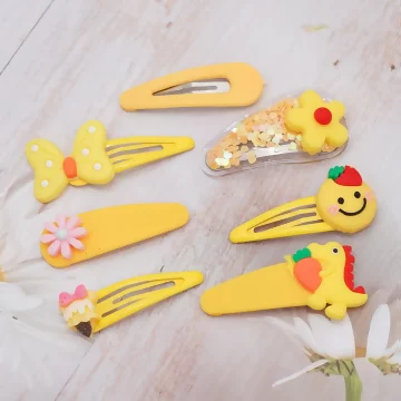 鮮黃檸檬小鴨太陽×十四套件髮夾組.avif