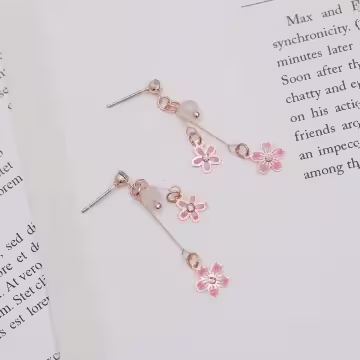 櫻花朵朵×吊墜耳環