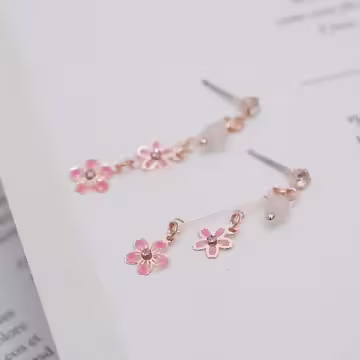 櫻花朵朵×吊墜耳環