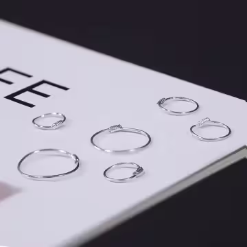 925銀針×環型圓圈×三套件耳扣組