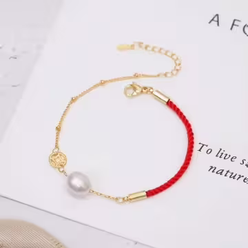 珍珠財寶×紅繩手鍊