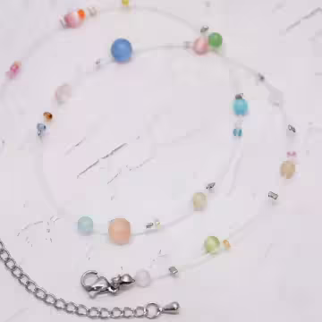 彩色懸浮泡泡球×項鍊
