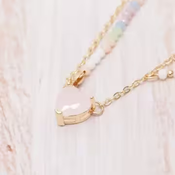 糖果愛心繽彩串珠×項鍊×共二色