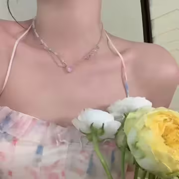 糖果愛心繽彩串珠×項鍊×共二色