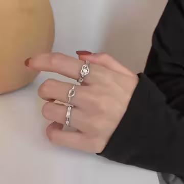 打結愛心×可調節戒指