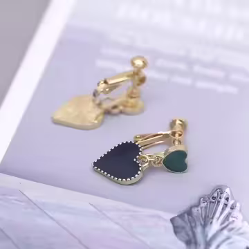 黛藍雙心×螺旋耳夾