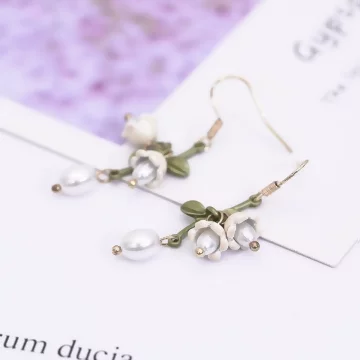 珍珠鈴蘭花甜美流蘇×吊墜耳環.avif